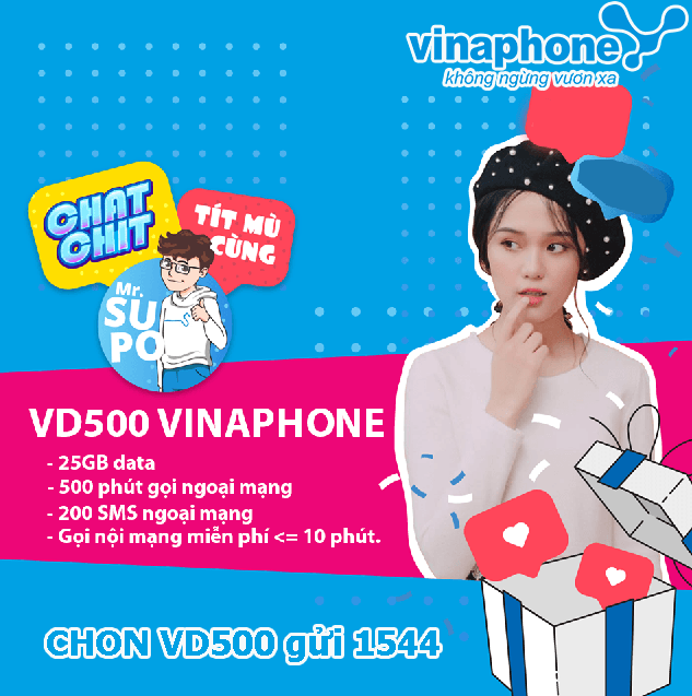 Cách đăng ký gói cước VD500 Vinaphone
