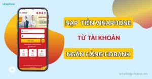 nạp tiền điện thoại VinaPhone qua app HDBank