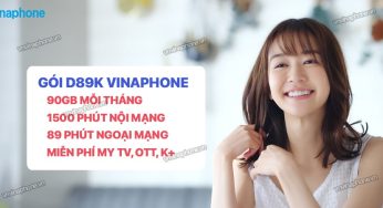 Gói D89K Vina Ưu Đãi Combo Data Thoại Và Miễn Phí Xem My TV