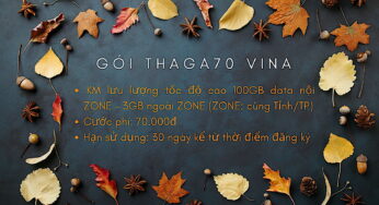 Gói THAGA70 Vina – Ưu Đãi 100GB Data Mỗi Tháng