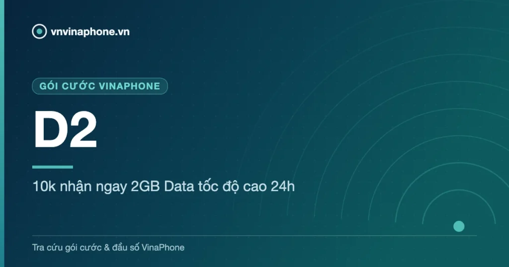 10k nhận ngay 2GB Data tốc độ cao 24h - D2