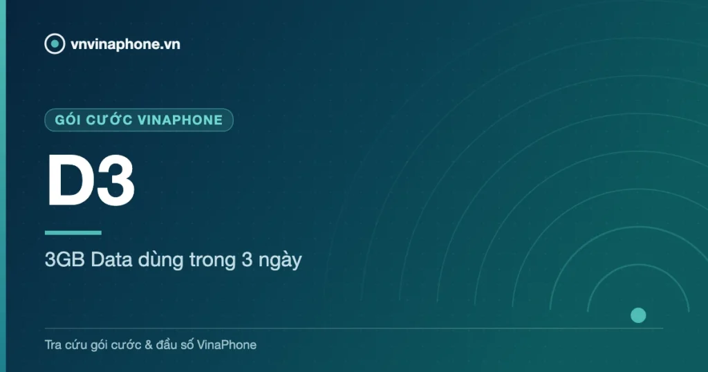 3GB Data dùng trong 3 ngày - D3