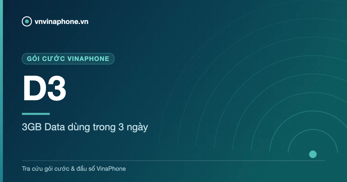 3GB Data dùng trong 3 ngày - D3