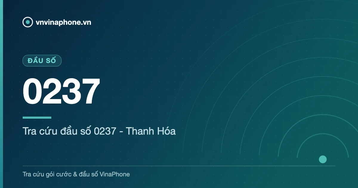 Tra cứu đầu số 0237 - Thanh Hóa - 0237