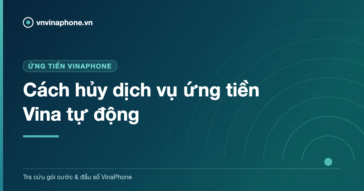 Cách hủy dịch vụ ứng tiền Vina tự động