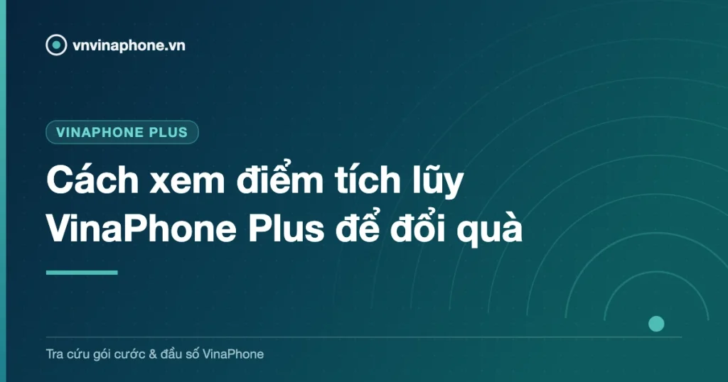 Cách xem điểm tích lũy VinaPhone Plus để đổi quà