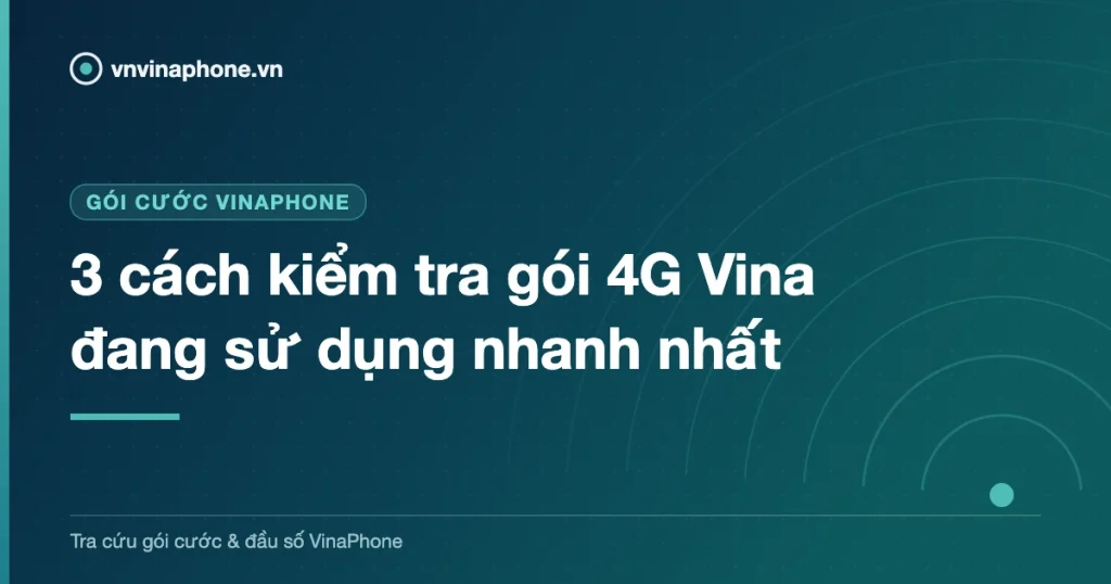 3 cách kiểm tra gói 4G Vina đang sử dụng nhanh nhất