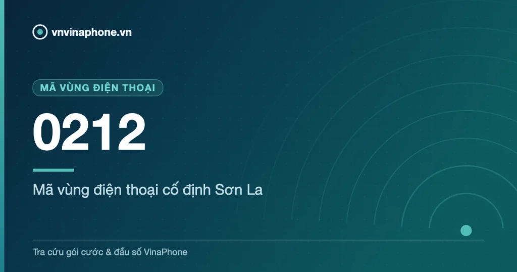 Mã vùng điện thoại cố định Sơn La - 0212