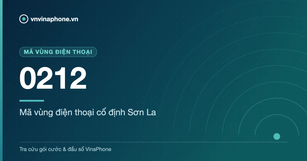 Mã vùng điện thoại cố định Sơn La - 0212