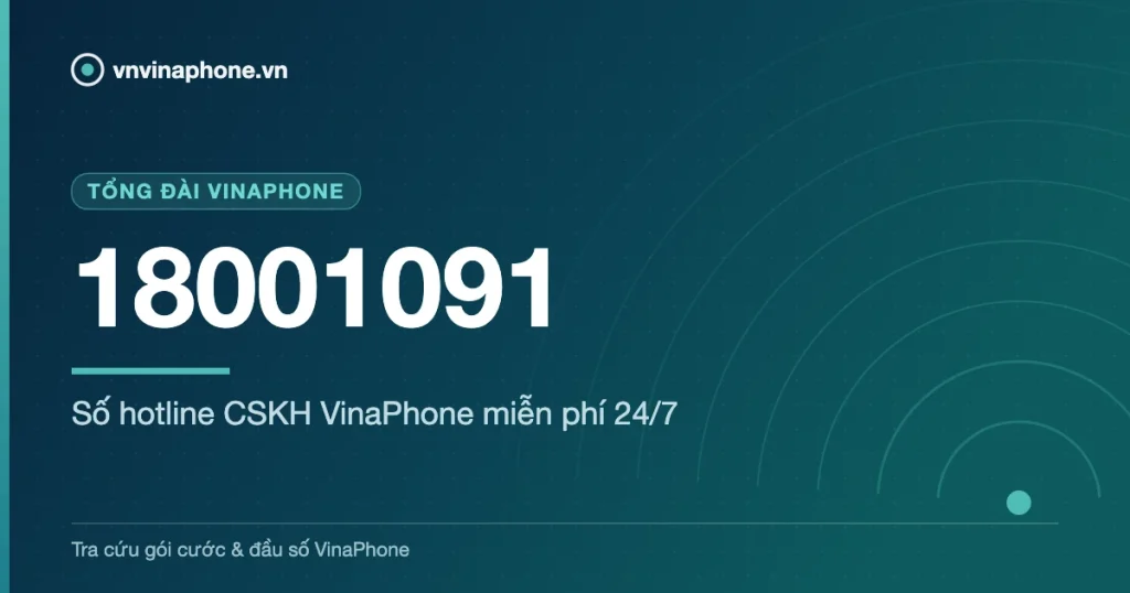 Số hotline CSKH VinaPhone miễn phí 24/7 - 18001091