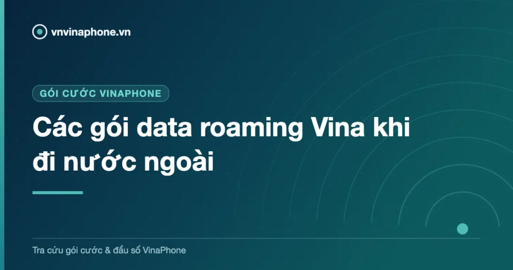 Các gói data roaming Vina khi đi nước ngoài
