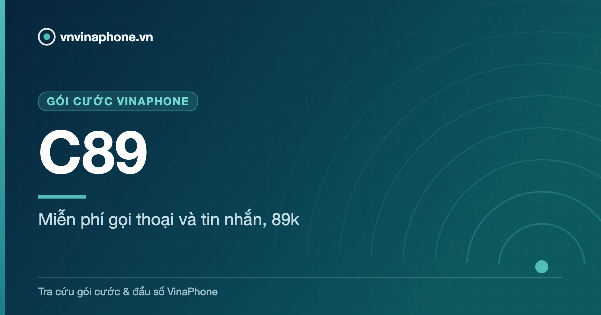 Miễn phí gọi thoại và tin nhắn, 89k - C89