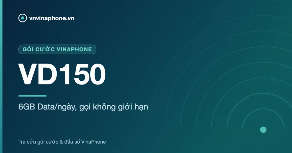 6GB Data/ngày, gọi không giới hạn - VD150