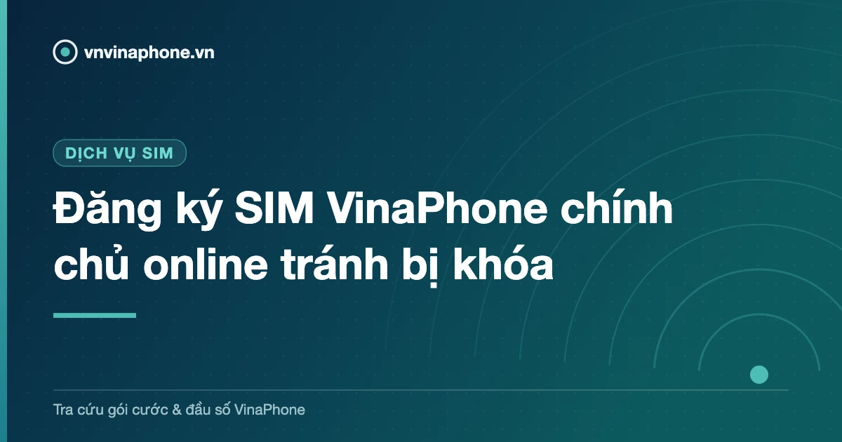 Đăng ký SIM VinaPhone chính chủ online tránh bị khóa