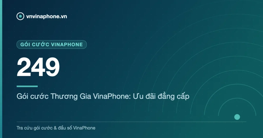 Gói cước Thương Gia VinaPhone: Ưu đãi đẳng cấp - 249