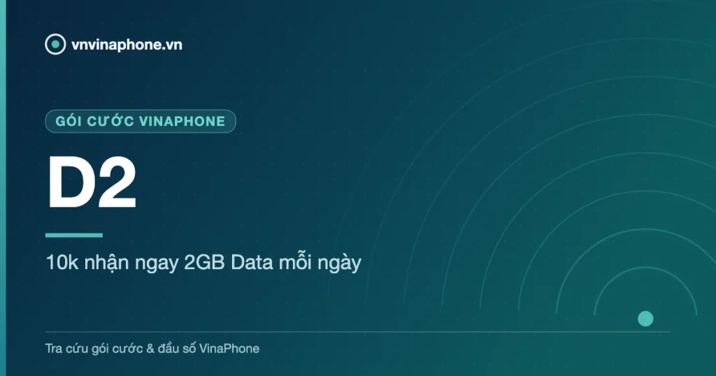 10k nhận ngay 2GB Data mỗi ngày - D2