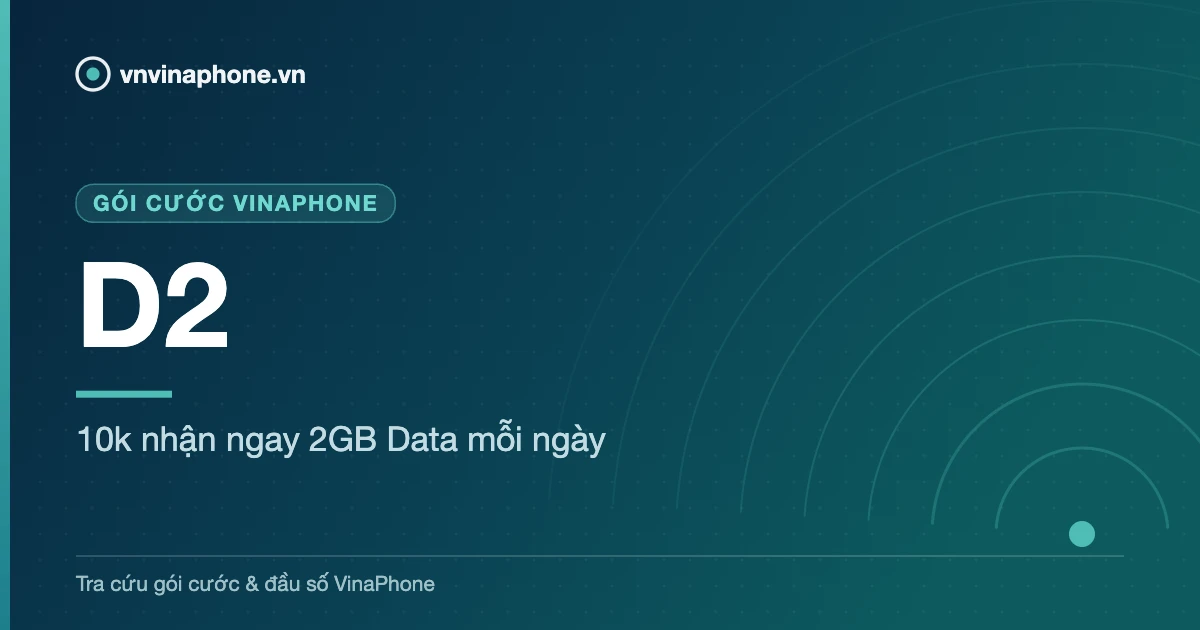 10k nhận ngay 2GB Data mỗi ngày - D2