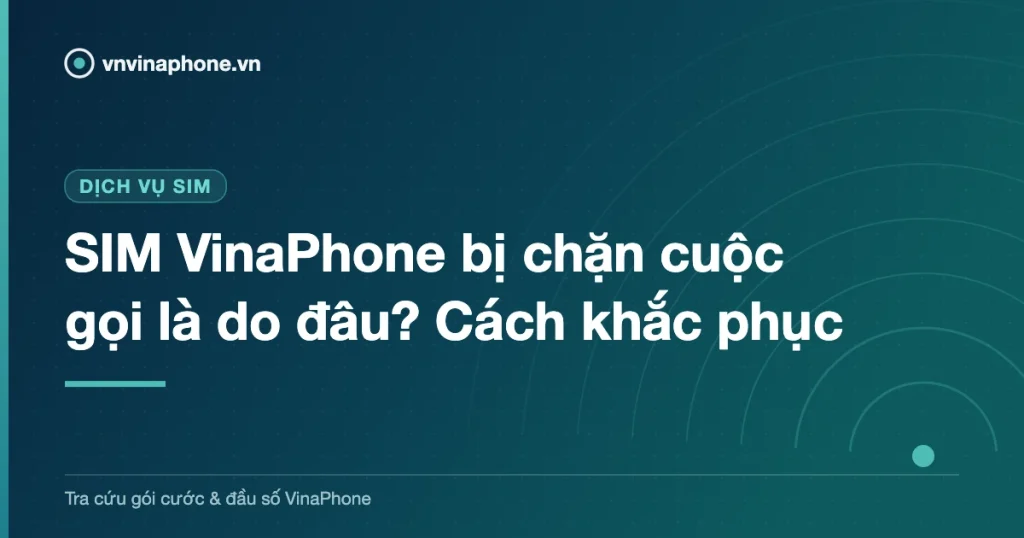 SIM VinaPhone bị chặn cuộc gọi là do đâu? Cách khắc phục