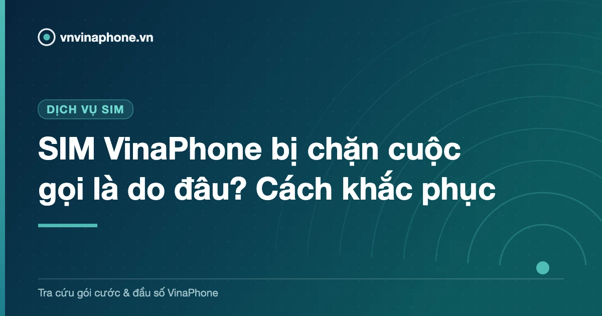 SIM VinaPhone bị chặn cuộc gọi là do đâu? Cách khắc phục