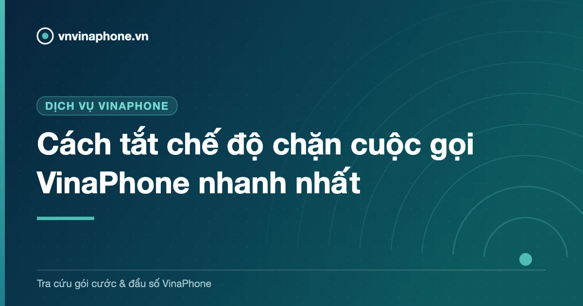 Cách tắt chế độ chặn cuộc gọi VinaPhone nhanh nhất