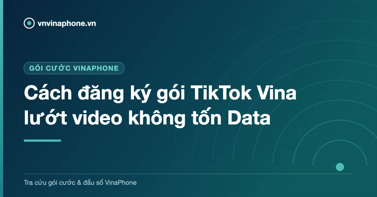 Cách đăng ký gói TikTok Vina lướt video không tốn Data