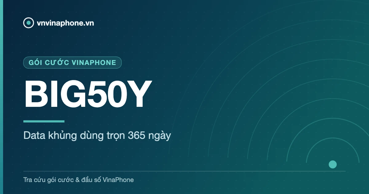 Data khủng dùng trọn 365 ngày - BIG50Y