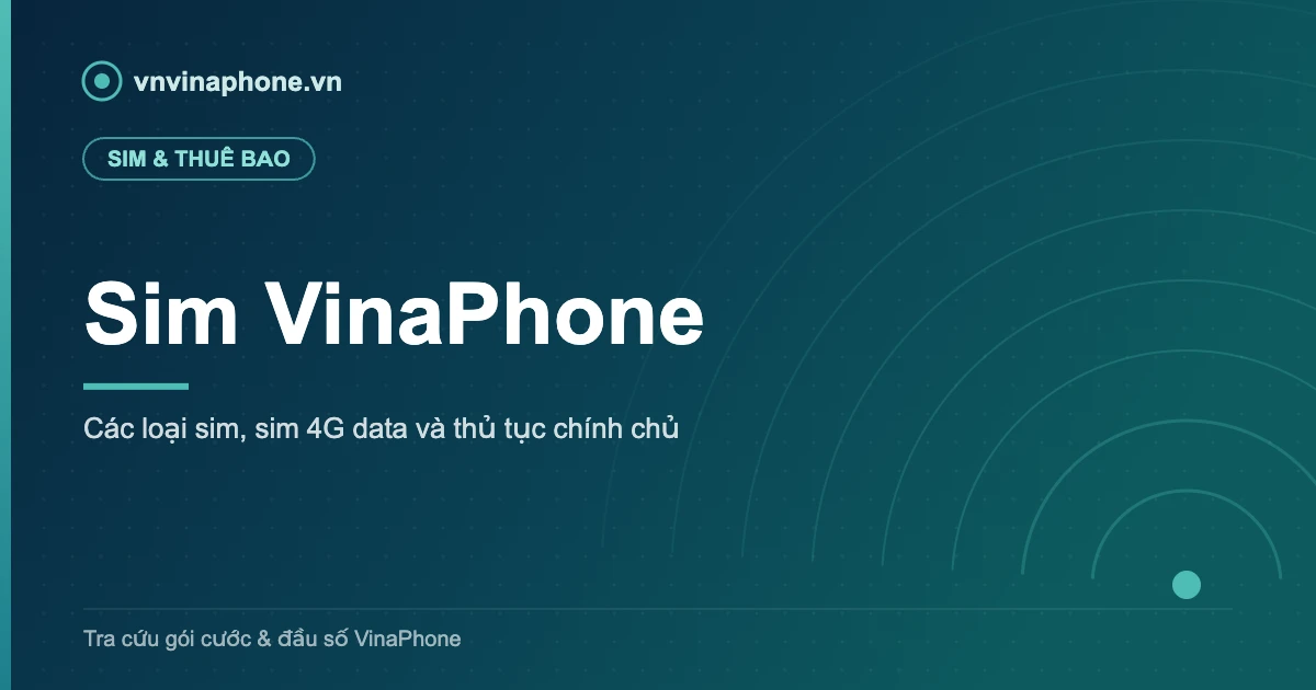 Sim VinaPhone – các loại sim và cách đăng ký chính chủ